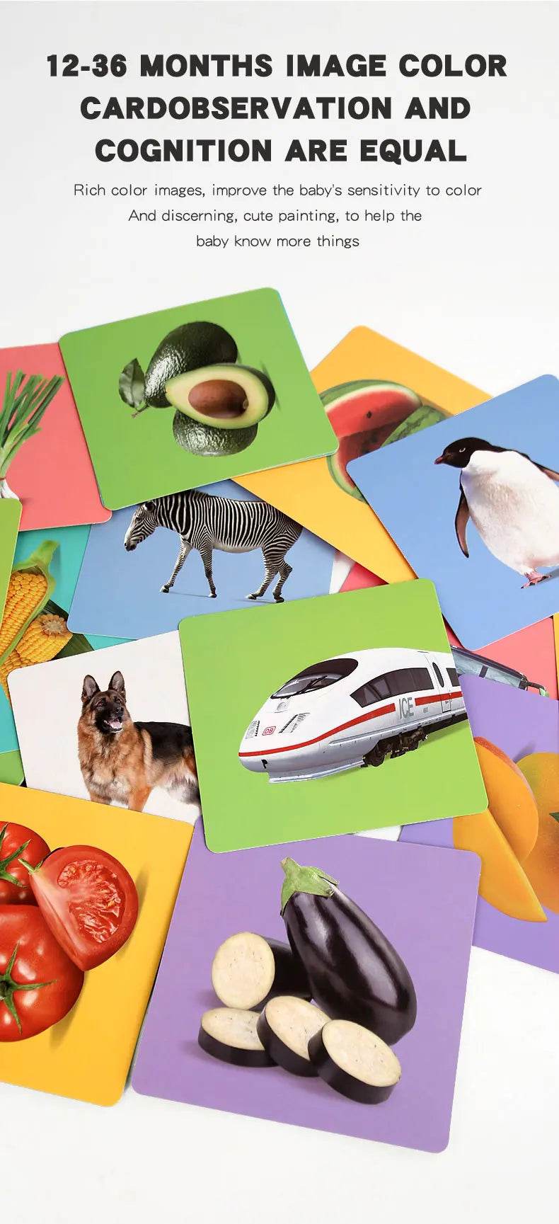 Baby Visual Stimulation Cards Montessori High Contrast Flash Cards for Infant Early Education Learning Toys for Newborn Gifts - ToylandEU