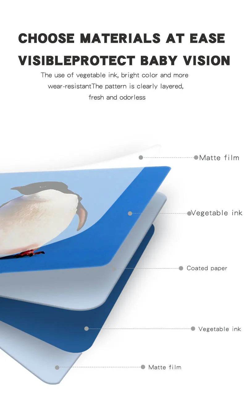 Baby Visual Stimulation Cards Montessori High Contrast Flash Cards for Infant Early Education Learning Toys for Newborn Gifts - ToylandEU