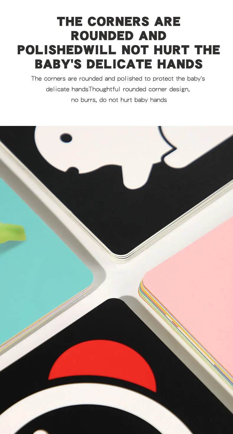 Baby Visual Stimulation Cards Montessori High Contrast Flash Cards for Infant Early Education Learning Toys for Newborn Gifts - ToylandEU