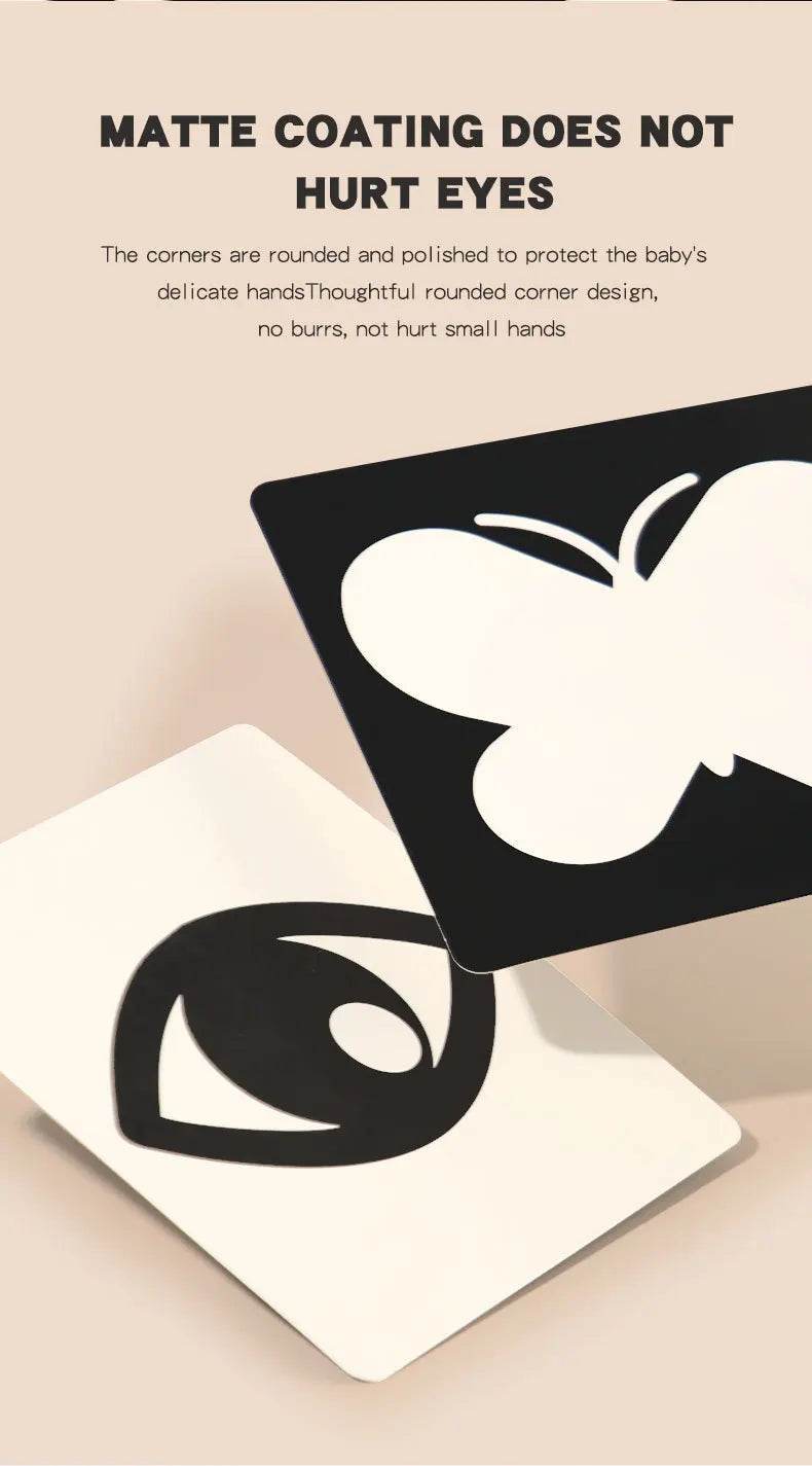 Baby Visual Stimulation Cards Montessori High Contrast Flash Cards for Infant Early Education Learning Toys for Newborn Gifts - ToylandEU