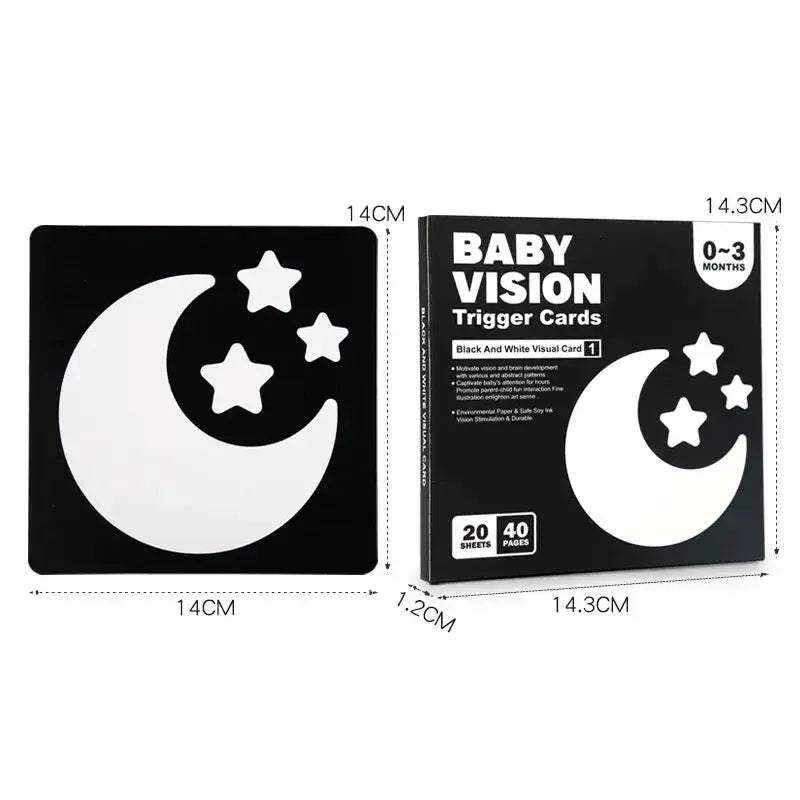 Montessori High Contrast Baby Visual Stimulation Cards - ToylandEU