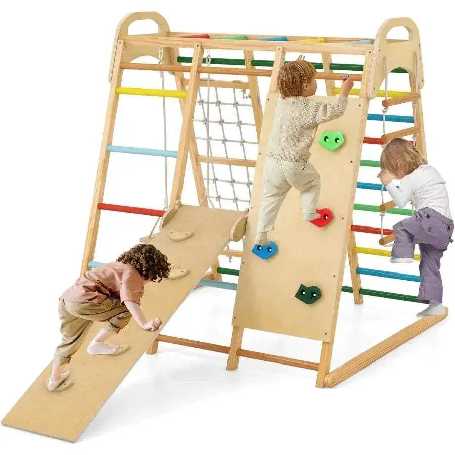 Montessori Indoor Jungle Gym Eight In One Playground For Toddlers - ToylandEU