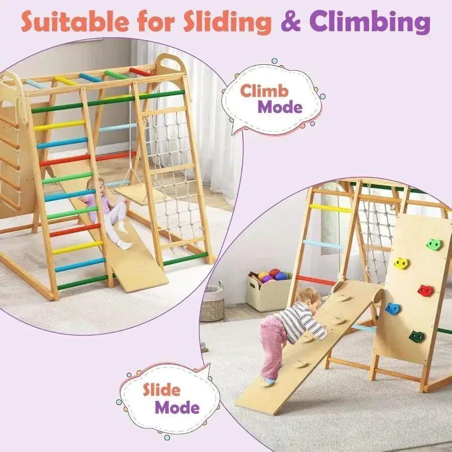  Montessori Indoor Jungle Gym For Toddlers Eight In One -  ToylandEU™