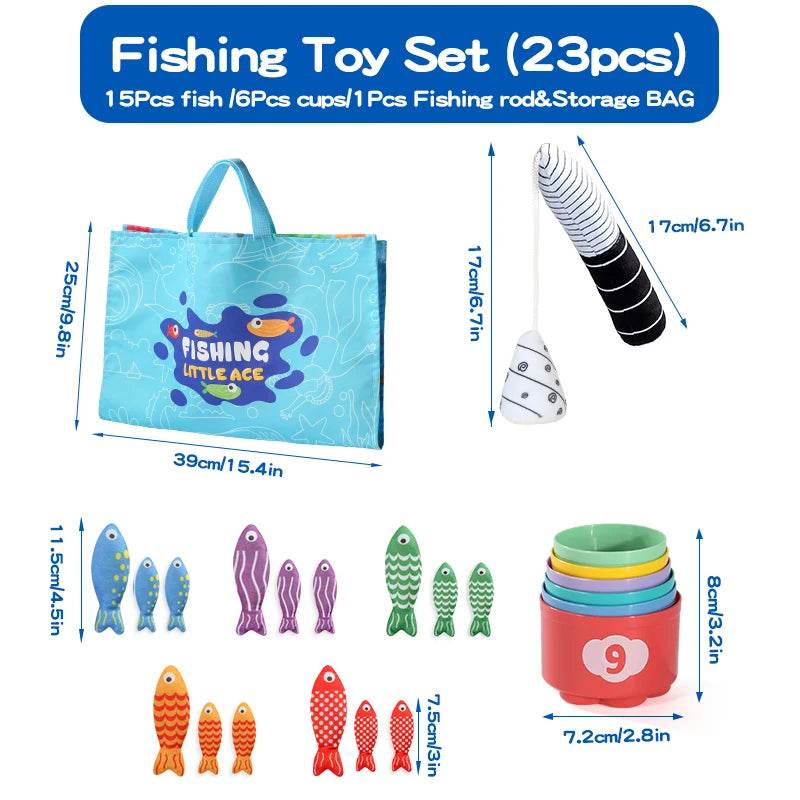 Kids Cloth Fishing Game Sensory Toy Montessori Toy Fun Game Party Events Holiday Gifts For Boy Girl - ToylandEU