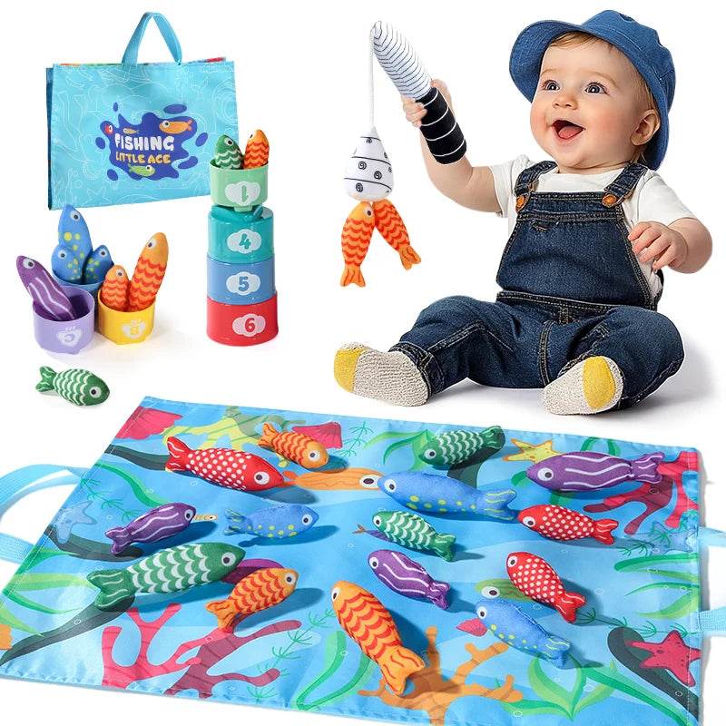 Kids Cloth Fishing Game Sensory Toy Montessori Toy Fun Game Party Events Holiday Gifts For Boy Girl - ToylandEU