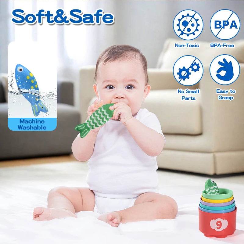 Kids Cloth Fishing Game Sensory Toy Montessori Toy Fun Game Party Events Holiday Gifts For Boy Girl - ToylandEU