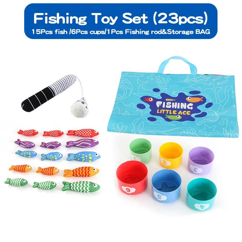 Kids Cloth Fishing Game Sensory Toy Montessori Toy Fun Game Party Events Holiday Gifts For Boy Girl - ToylandEU