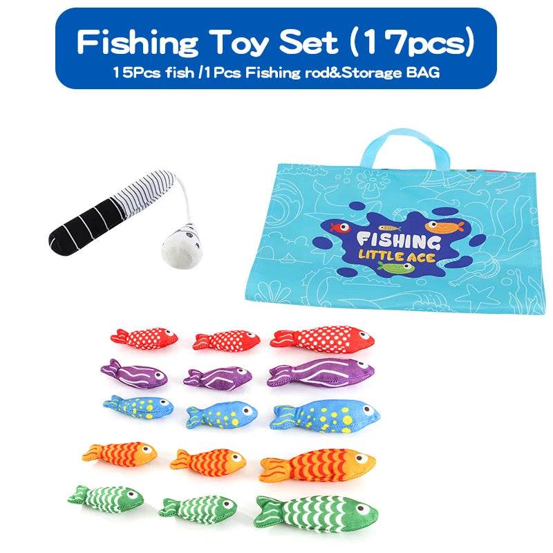 Kids Cloth Fishing Game Sensory Toy Montessori Toy Fun Game Party Events Holiday Gifts For Boy Girl - ToylandEU