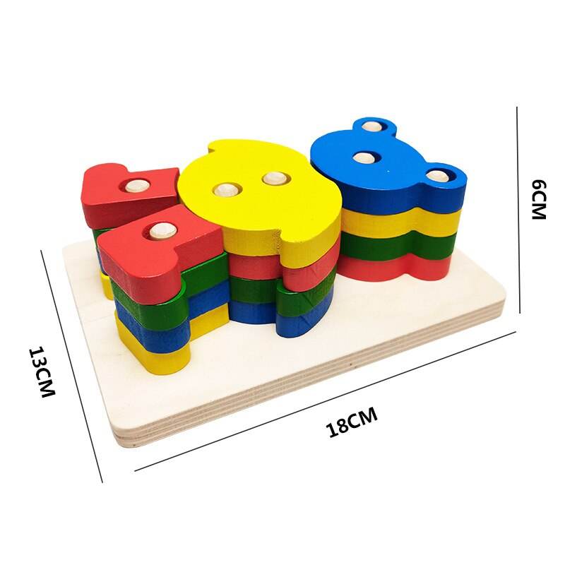 Interactive 3D Montessori Wooden Animal Puzzle for Age 0-6 - ToylandEU