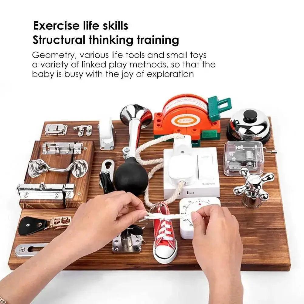  Montessori Interactive Busy Board DIY Sensory Toy For Kids 0 To 12 Years Learning -  ToylandEU™