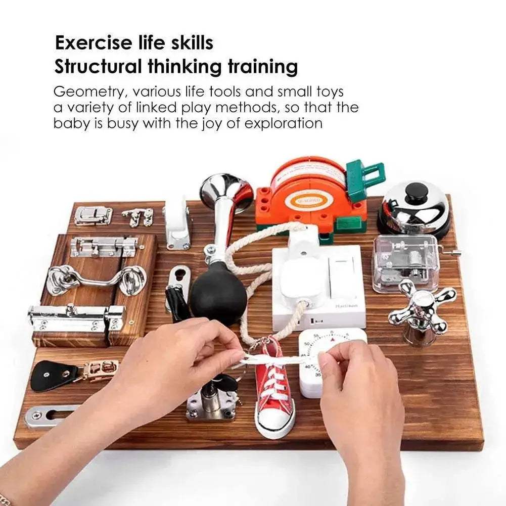  Montessori Interactive Busy Board DIY Sensory Toy For Kids 0 To 12 Years Learning -  ToylandEU™