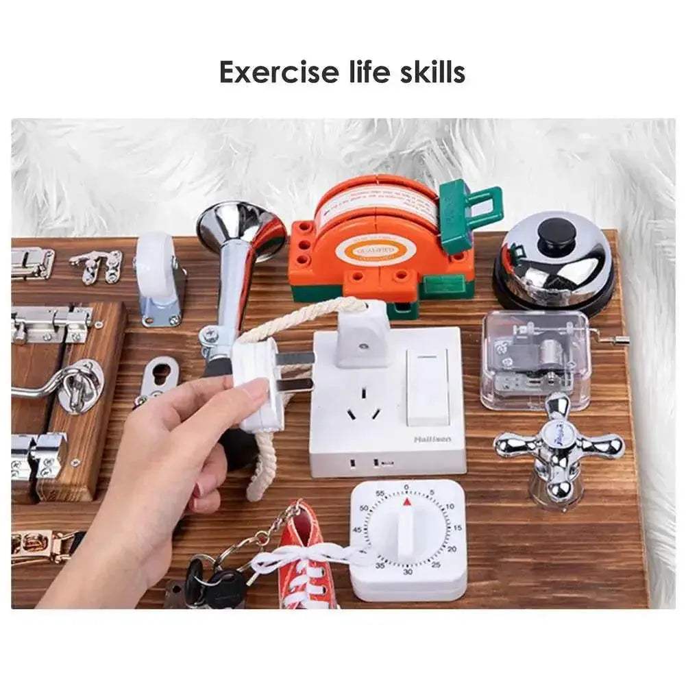  Montessori Interactive Busy Board DIY Sensory Toy For Kids 0 To 12 Years Learning -  ToylandEU™