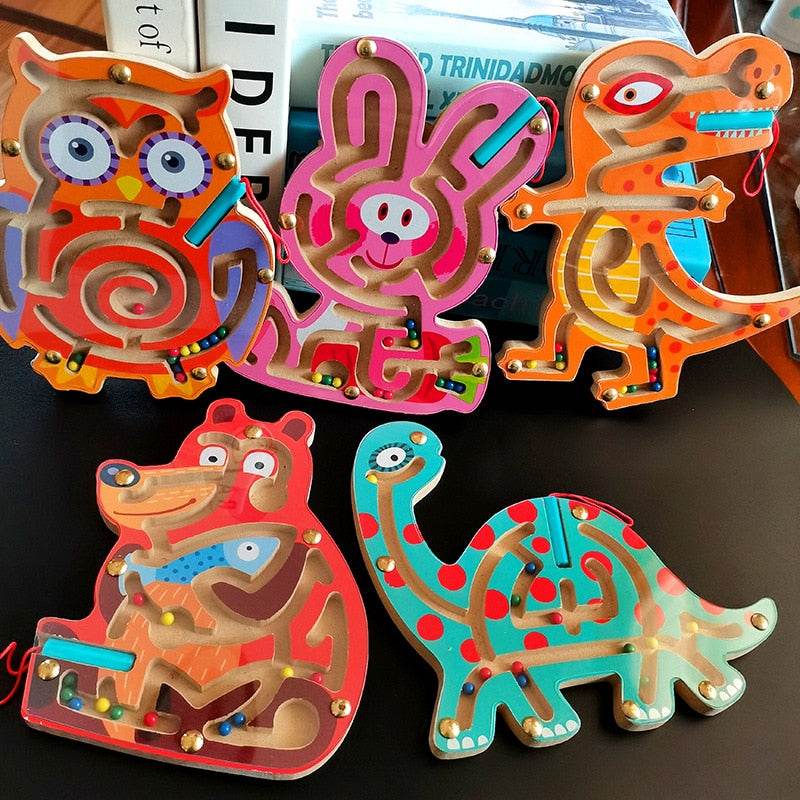 Интерактивен магнитен пъзел Монтесори: Забавна обучаваща играчка за деца 3-6 години - ToylandEU