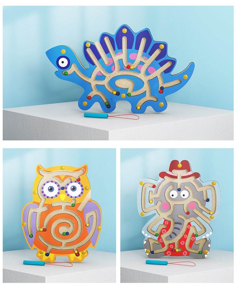 Интерактивен магнитен пъзел Монтесори: Забавна обучаваща играчка за деца 3-6 години - ToylandEU