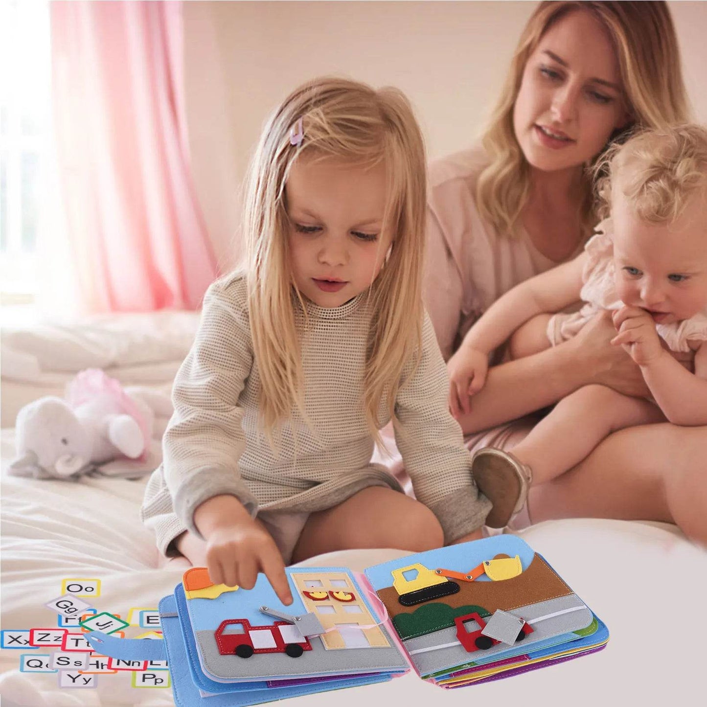 Montessori Interactive Soft Fabric Activity Book for Toddlers - ToylandEU