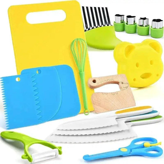  Montessori Kitchen Tools Set For Kids Safe Knives -  ToylandEU™