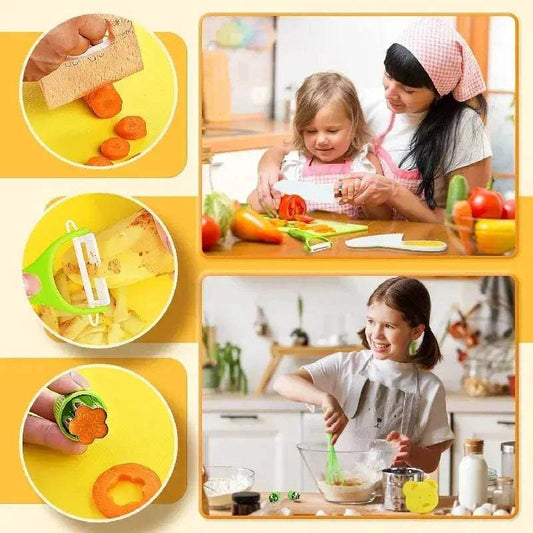  Montessori Kitchen Tools Set For Kids Safe Knives -  ToylandEU™