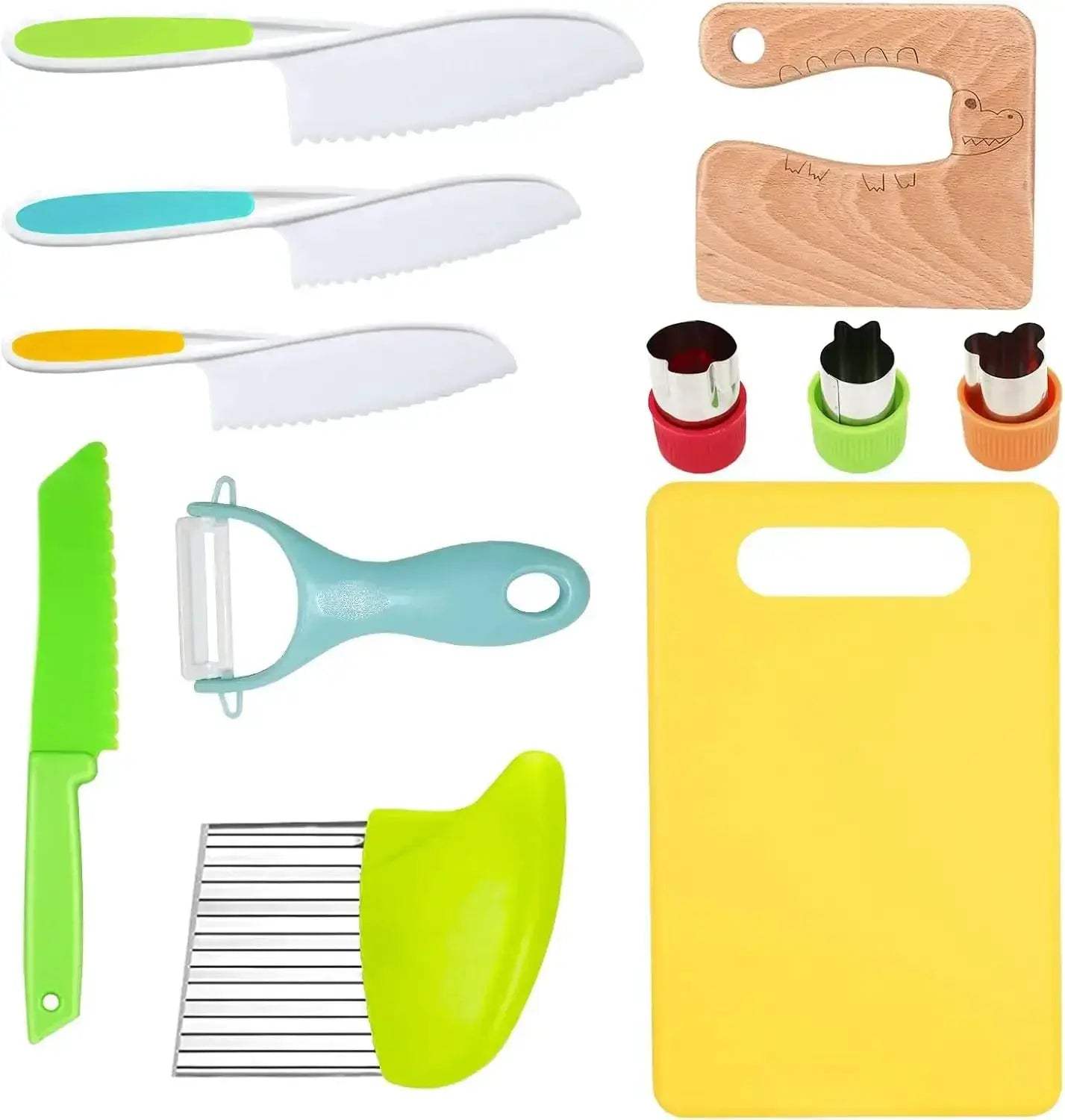 Montessori Kitchen Tools Set For Kids Safe Knives Included - ToylandEU
