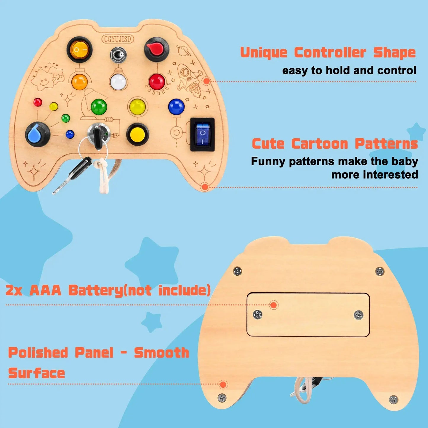 Montessori LED Busy Board for Toddlers Develops Fine Motor Skills - ToylandEU