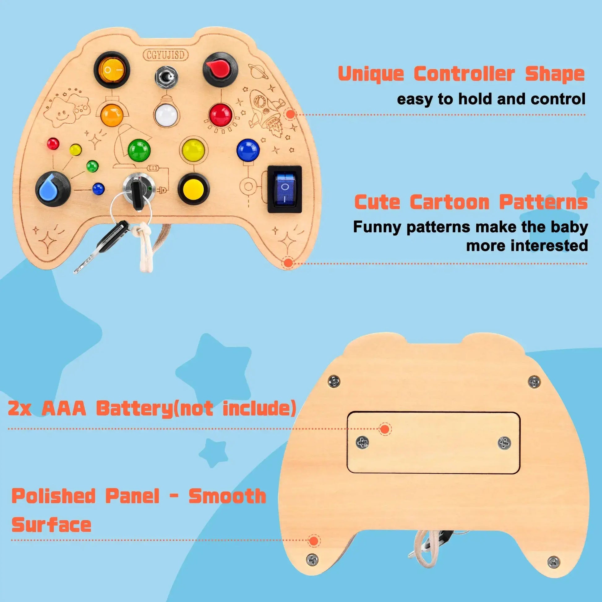 Montessori LED Busy Board for Toddlers Develops Fine Motor Skills - ToylandEU