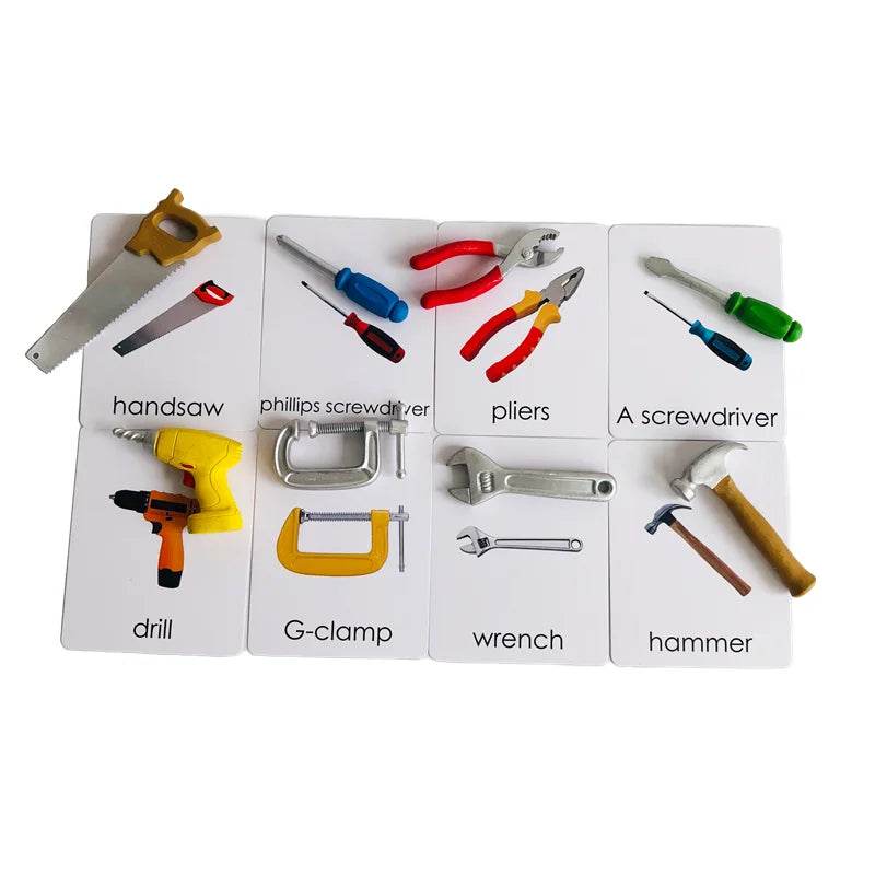 Montessori Language Materials Models of Human Organ Handware Tool Instrument Flower W 3-Part Cards Kids Learning Resources - ToylandEU