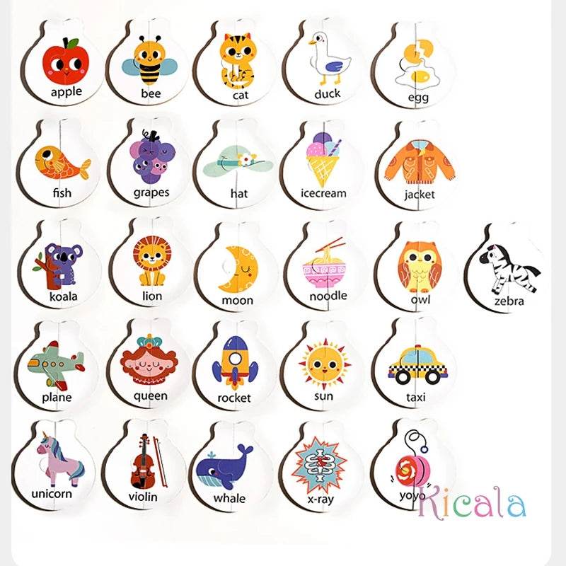 Montessori Letter Matching Game Kid Colors Cognitive Alphabet Logical Thinking Education Toy - ToylandEU