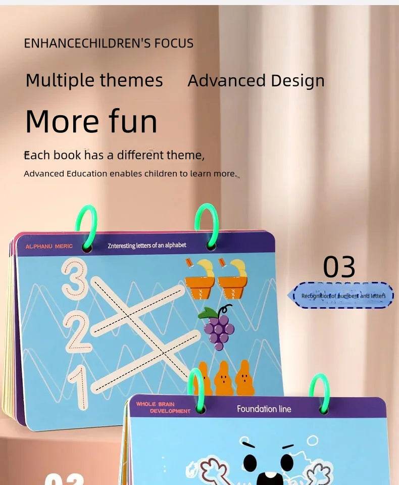 Montessori Magic Drawing Toy Set for Children Pen Control Training Color Shape Math Match Game Toddler Learning Educational Toys - ToylandEU