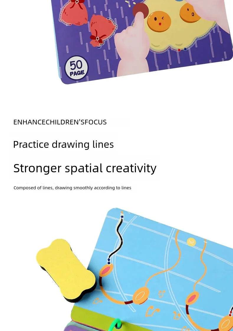 Montessori Magic Drawing Toy Set for Children Pen Control Training Color Shape Math Match Game Toddler Learning Educational Toys - ToylandEU