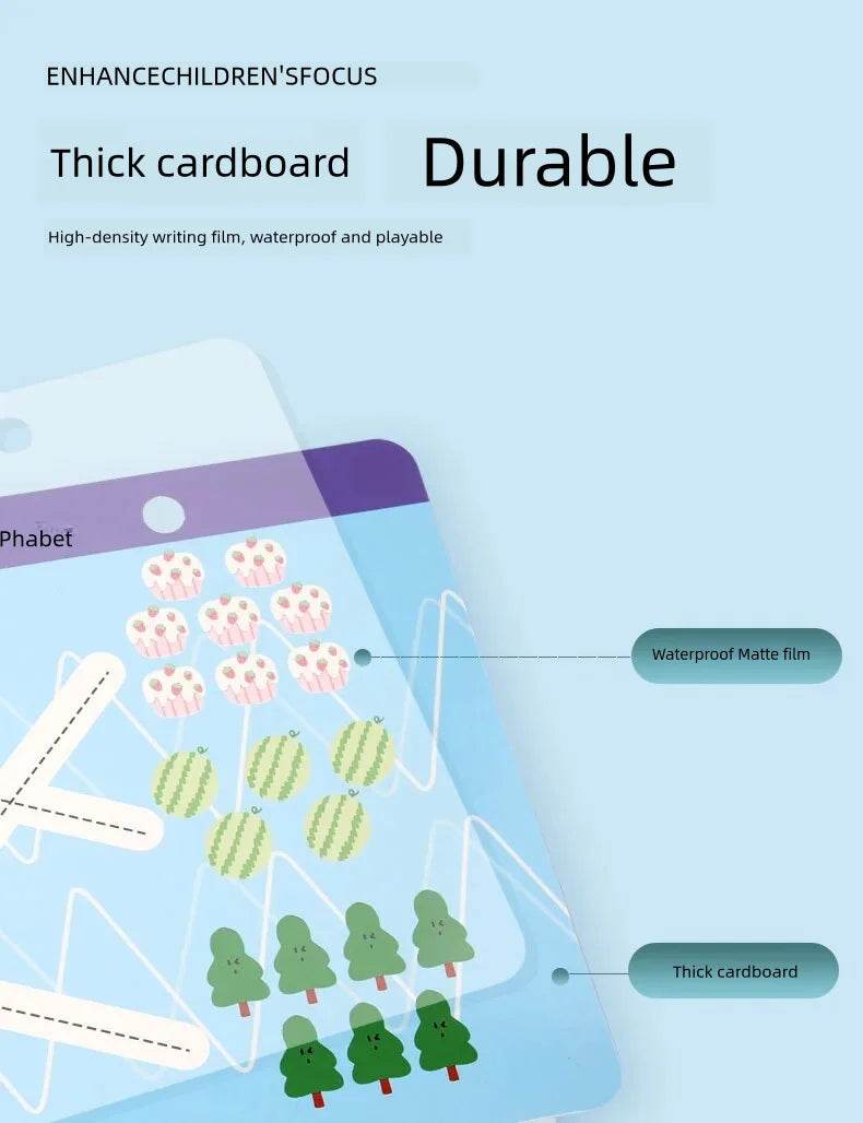 Montessori Magic Drawing Toy Set for Children Pen Control Training Color Shape Math Match Game Toddler Learning Educational Toys - ToylandEU