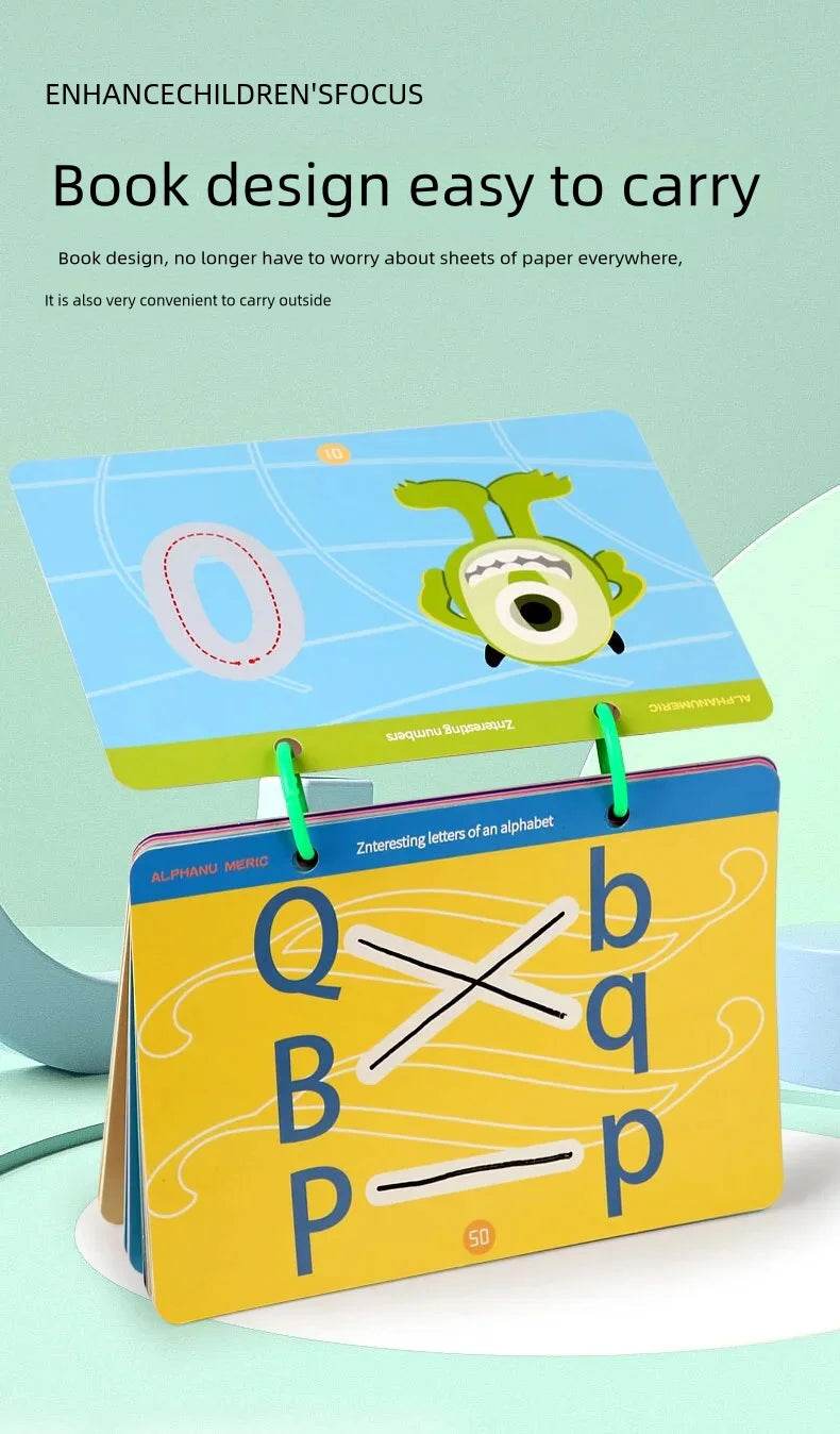 Montessori Magic Drawing Toy Set for Children Pen Control Training Color Shape Math Match Game Toddler Learning Educational Toys - ToylandEU