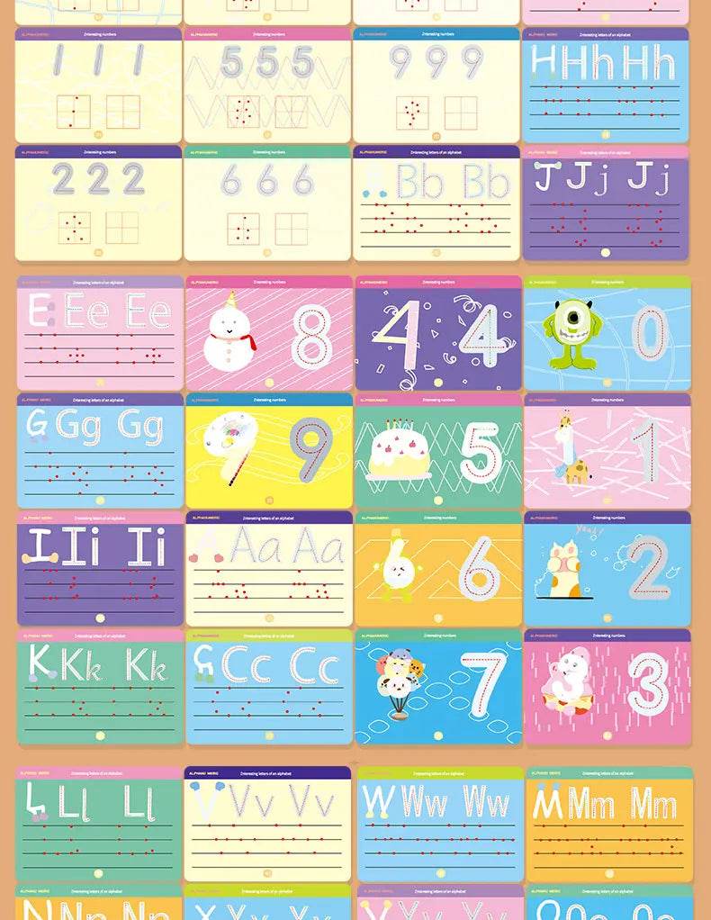 Montessori Magic Drawing Toy Set for Children Pen Control Training Color Shape Math Match Game Toddler Learning Educational Toys - ToylandEU