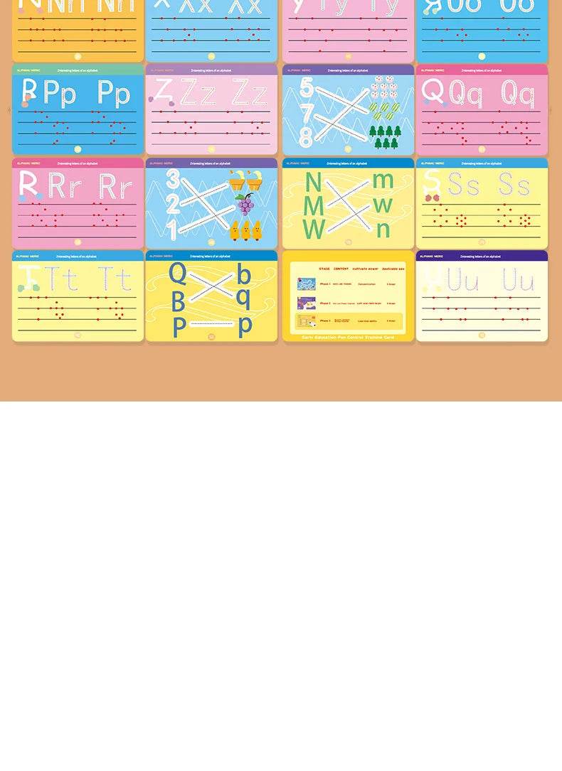 Montessori Magic Drawing Toy Set for Children Pen Control Training Color Shape Math Match Game Toddler Learning Educational Toys - ToylandEU