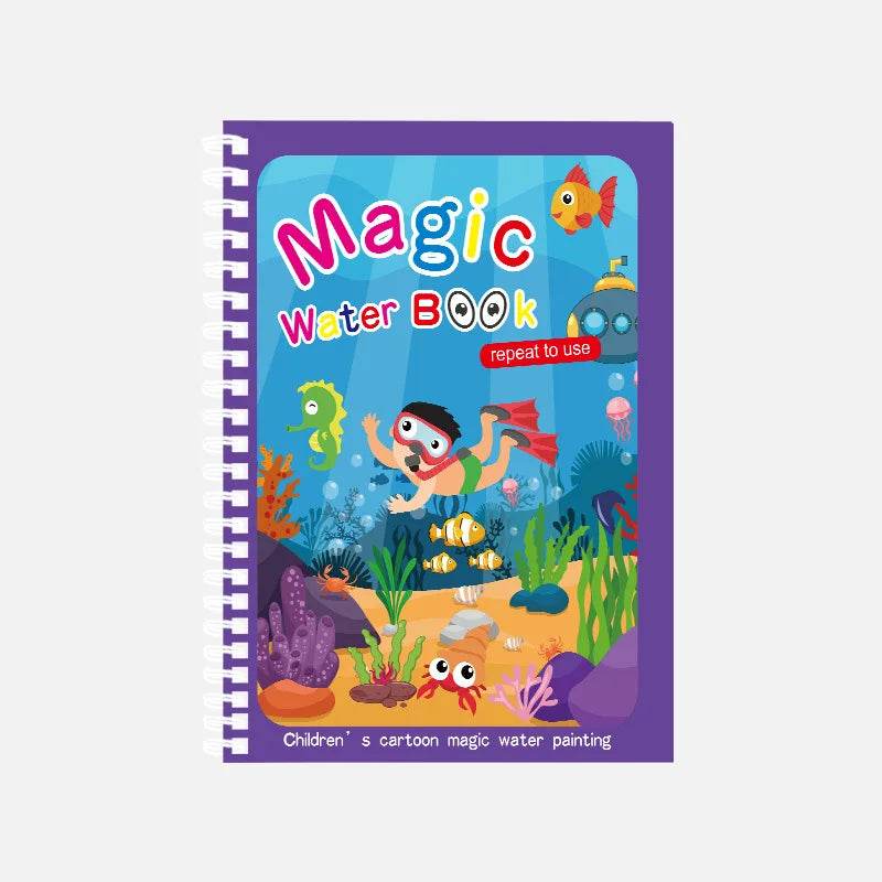 Children's Magic Water Drawing Book Montessori Reusable Coloring Book Sensory Educational Painting Toy - ToylandEU