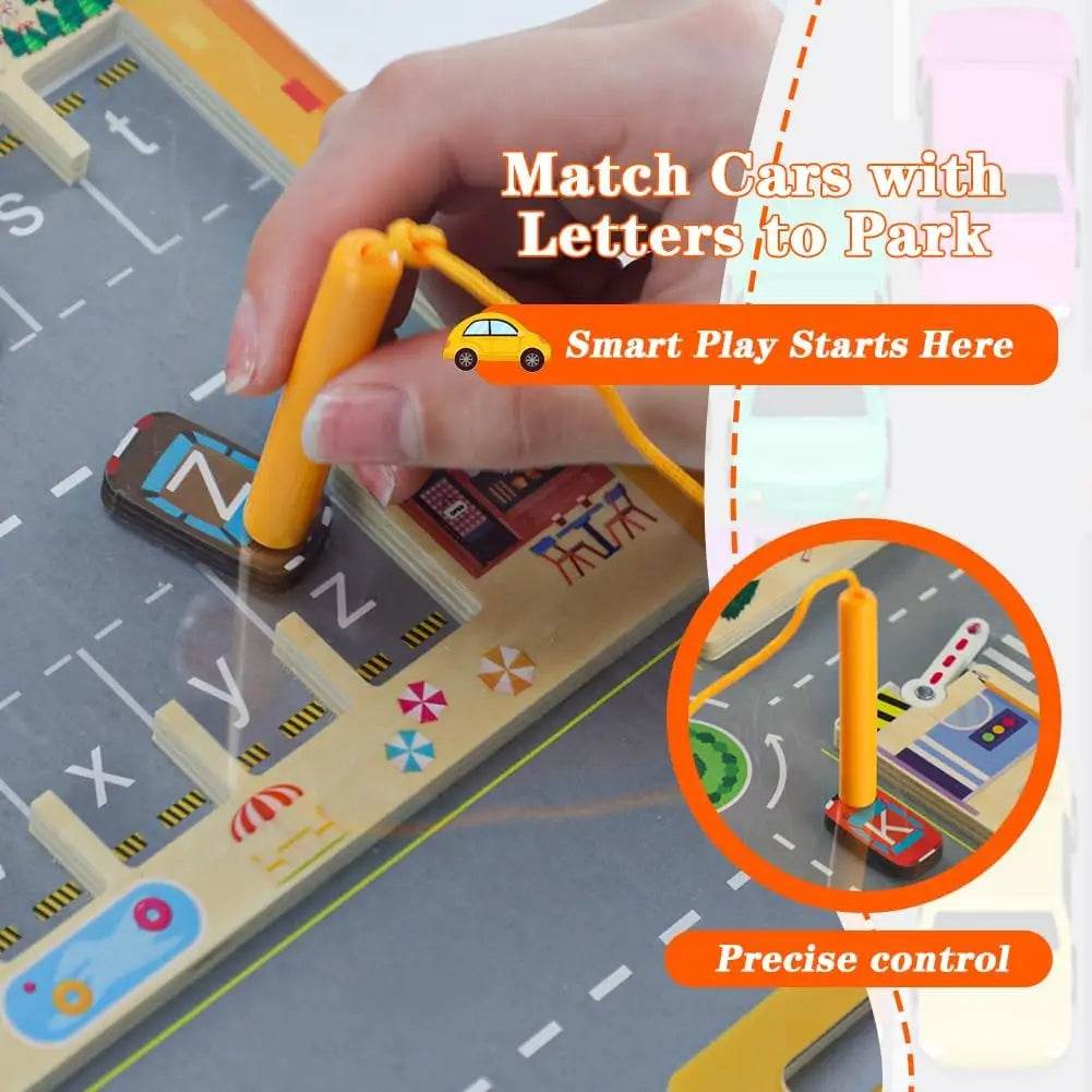 Montessori Magnetic Alphabet Maze Letter Puzzle Gifts for Kids Parking Lot Puzzles for Children Preschool Girls Boys Kids - ToylandEU