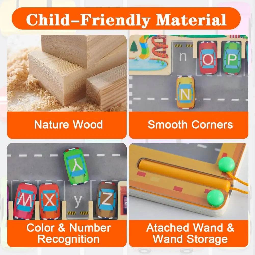 Montessori Magnetic Alphabet Maze Letter Puzzle Gifts for Kids Parking Lot Puzzles for Children Preschool Girls Boys Kids - ToylandEU