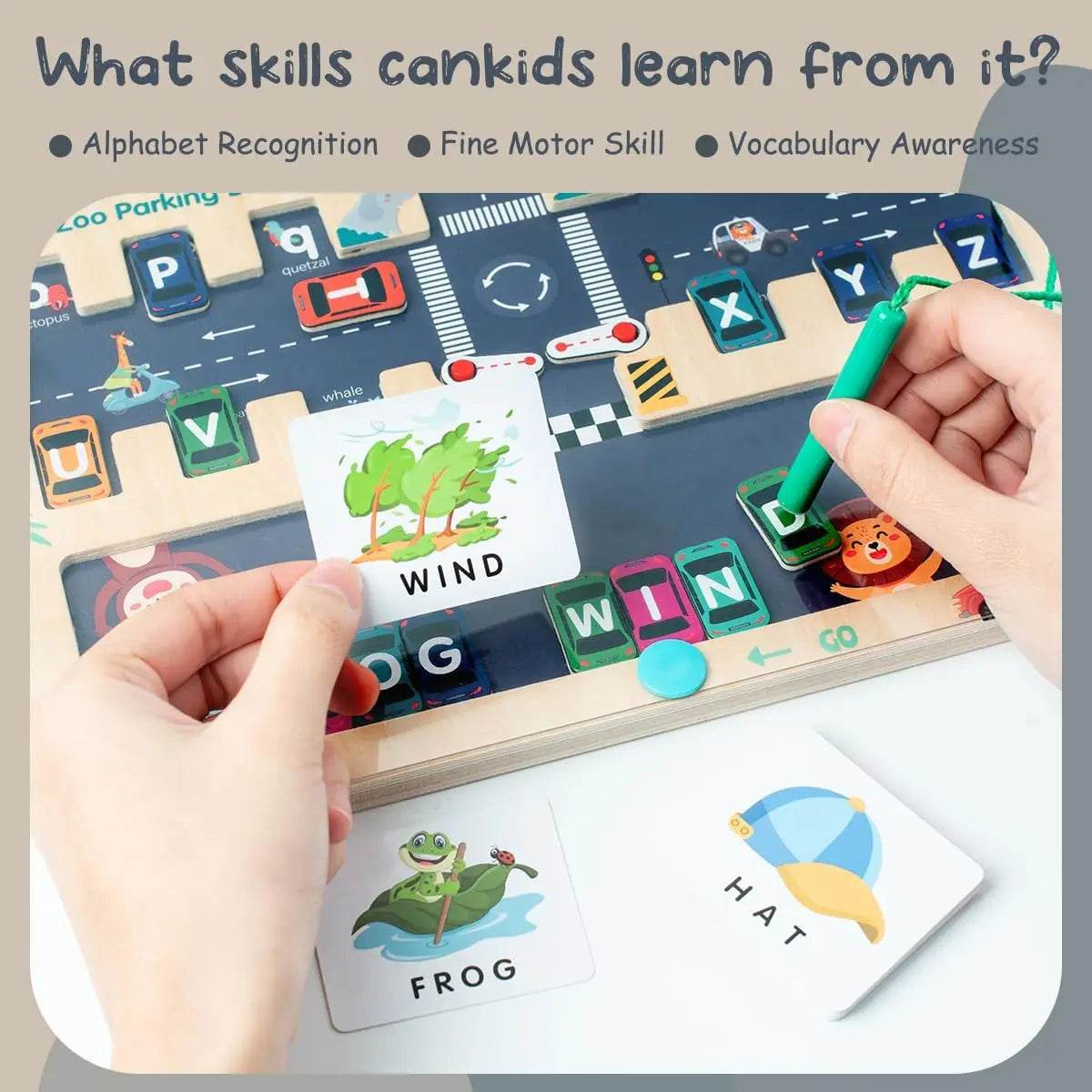 Montessori Magnetic Alphabet Maze Letter Puzzle Gifts for Kids Parking Lot Puzzles for Children Preschool Girls Boys Kids - ToylandEU