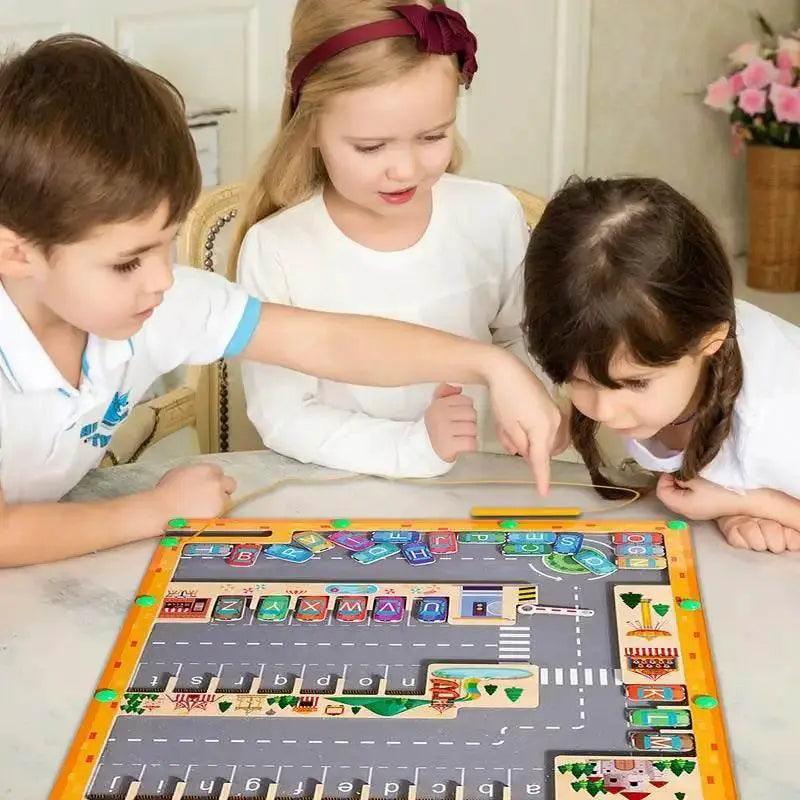  Montessori Magnetic Alphabet Maze Wooden Activity Board For Early Literacy Practice Ages Three And Up -  ToylandEU™