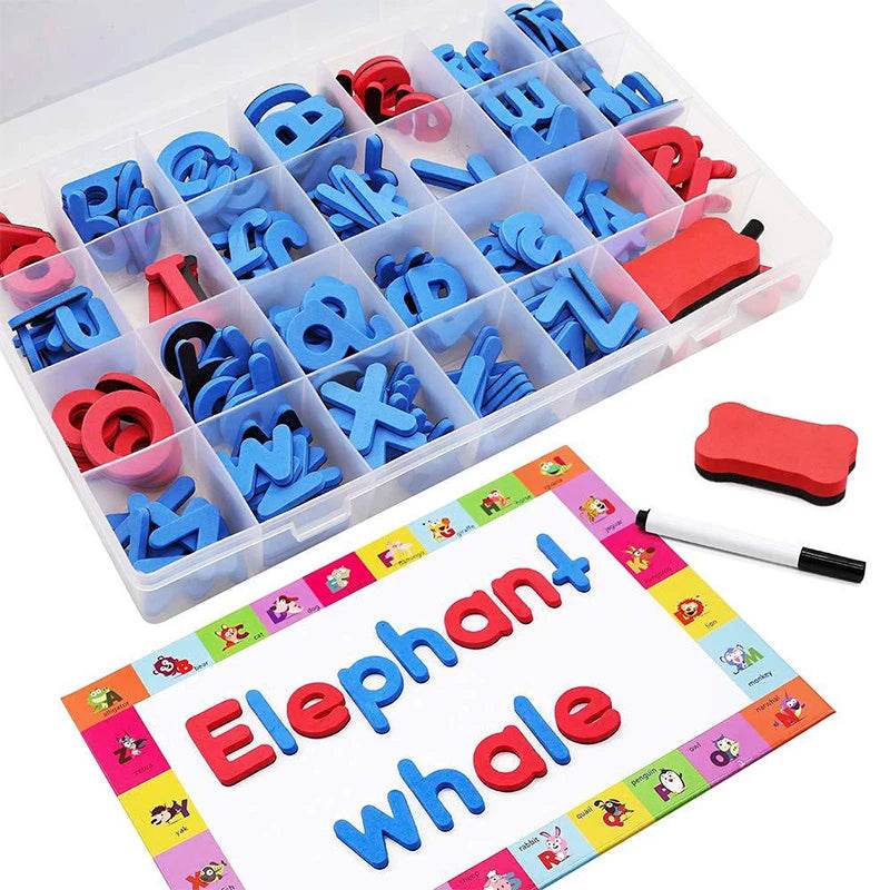 Montessori Magnetic Alphabet Number Set Refrigerator Stickers Early Learning 3D Puzzle Educational Toys Gifts for Children Kids - ToylandEU