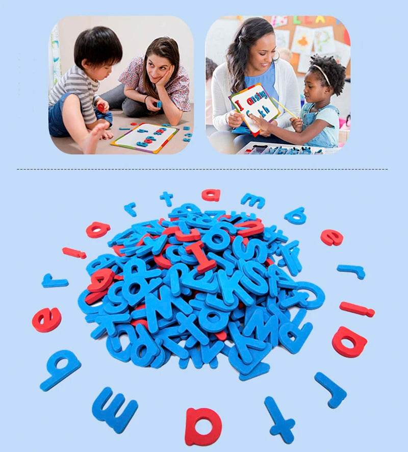 Montessori Magnetic Alphabet Number Set Refrigerator Stickers Early Learning 3D Puzzle Educational Toys Gifts for Children Kids - ToylandEU