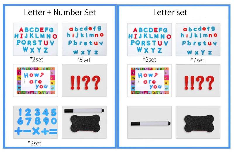 Montessori Magnetic Alphabet Number Set Refrigerator Stickers Early Learning 3D Puzzle Educational Toys Gifts for Children Kids - ToylandEU