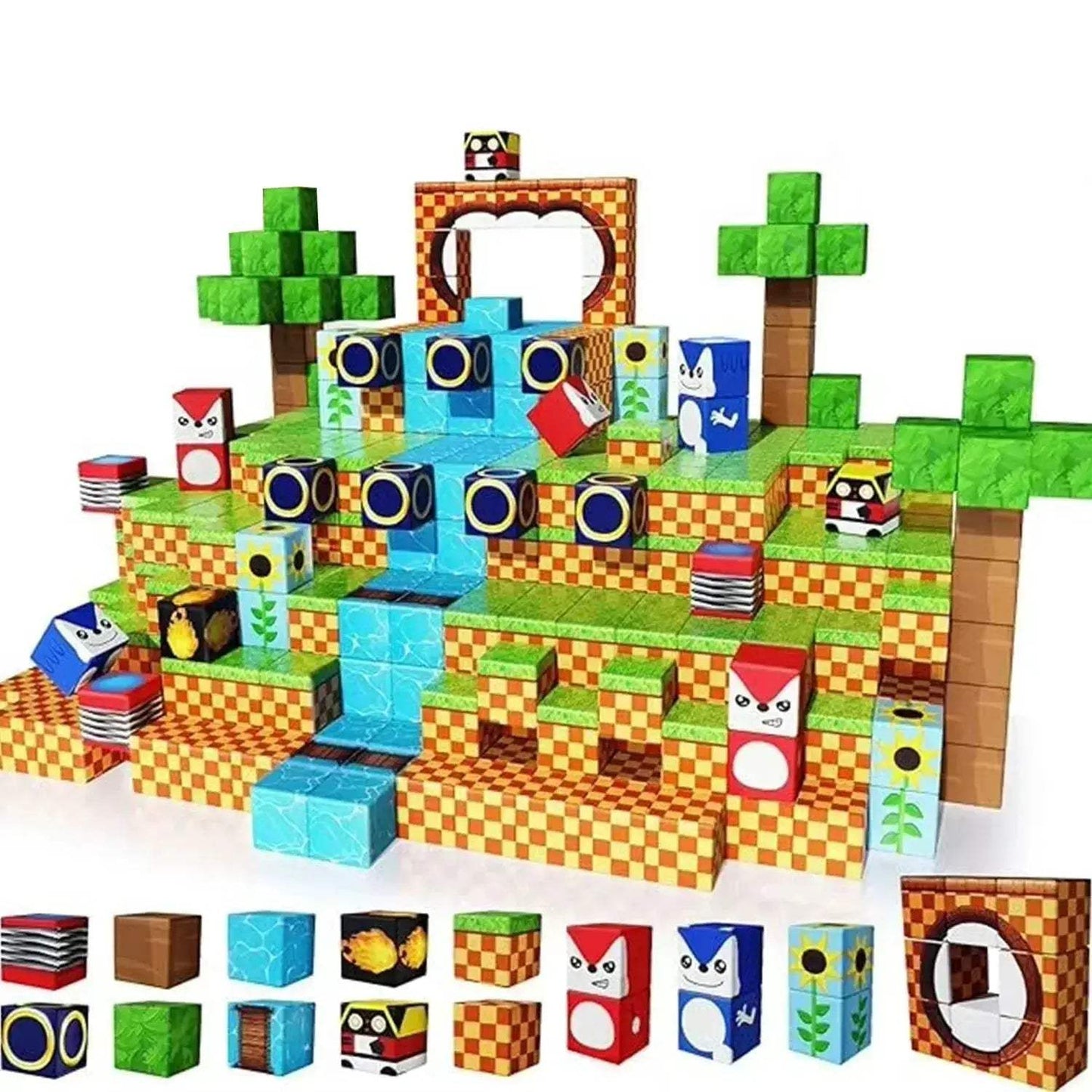 Montessori Magnetic Building Blocks For Sensory Stacking Cubes - ToylandEU