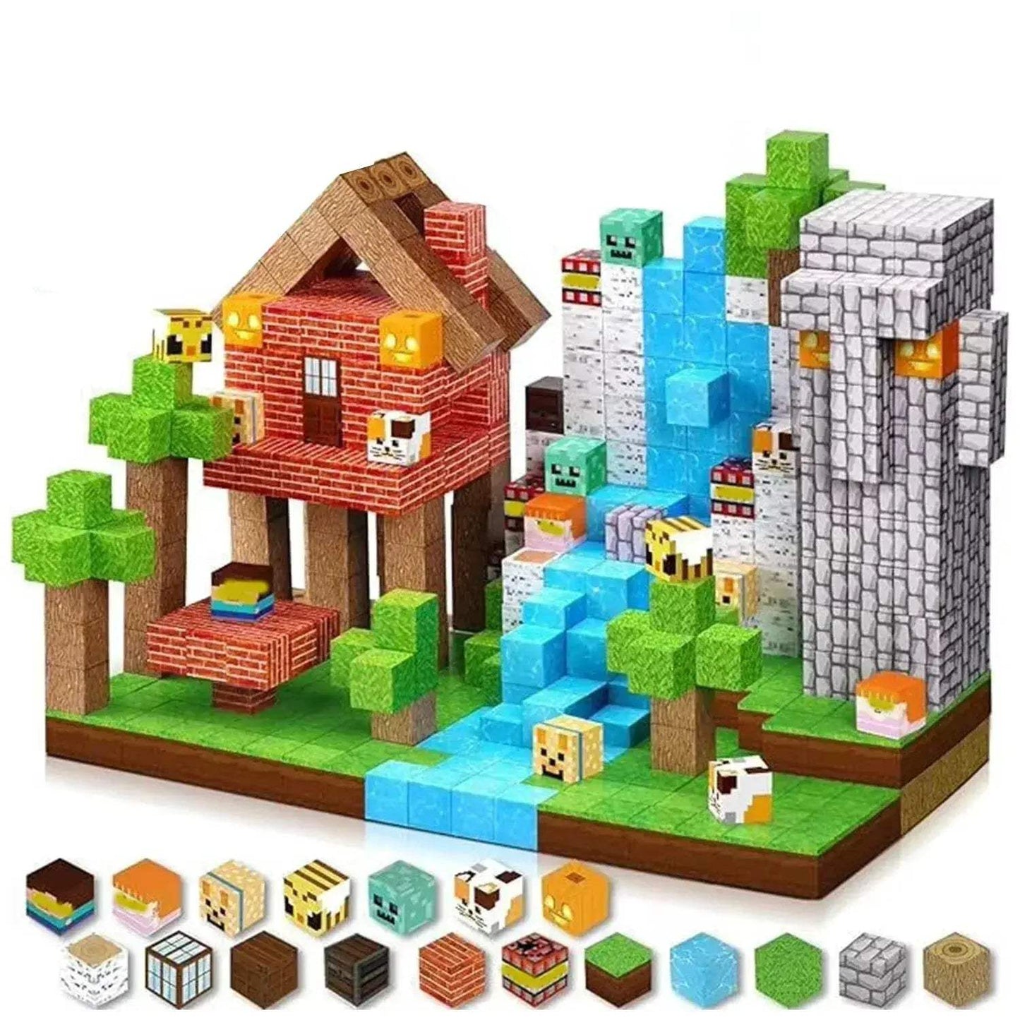 Montessori Magnetic Building Blocks For Sensory Stacking Cubes - ToylandEU