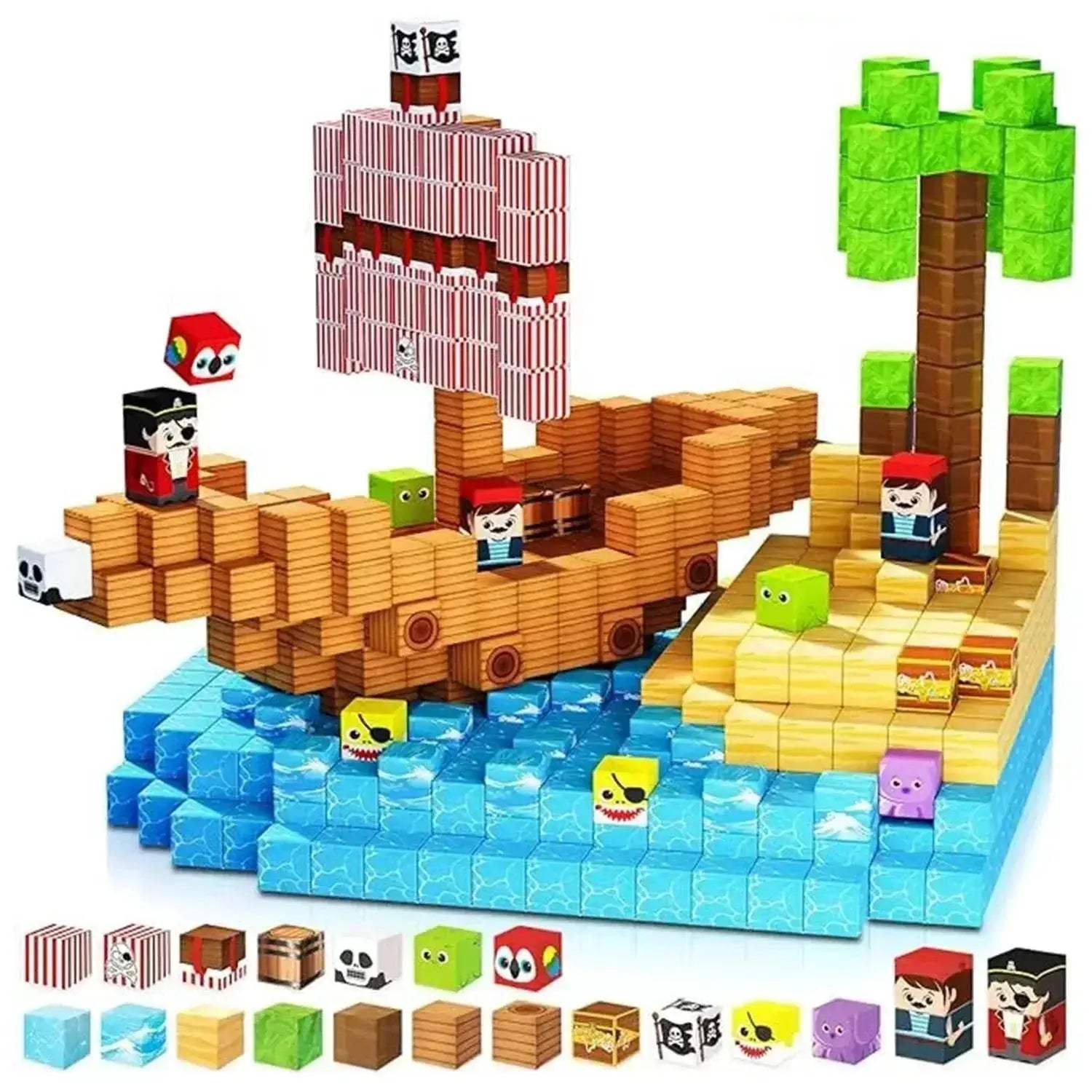 Montessori Magnetic Building Blocks For Sensory Stacking Cubes - ToylandEU