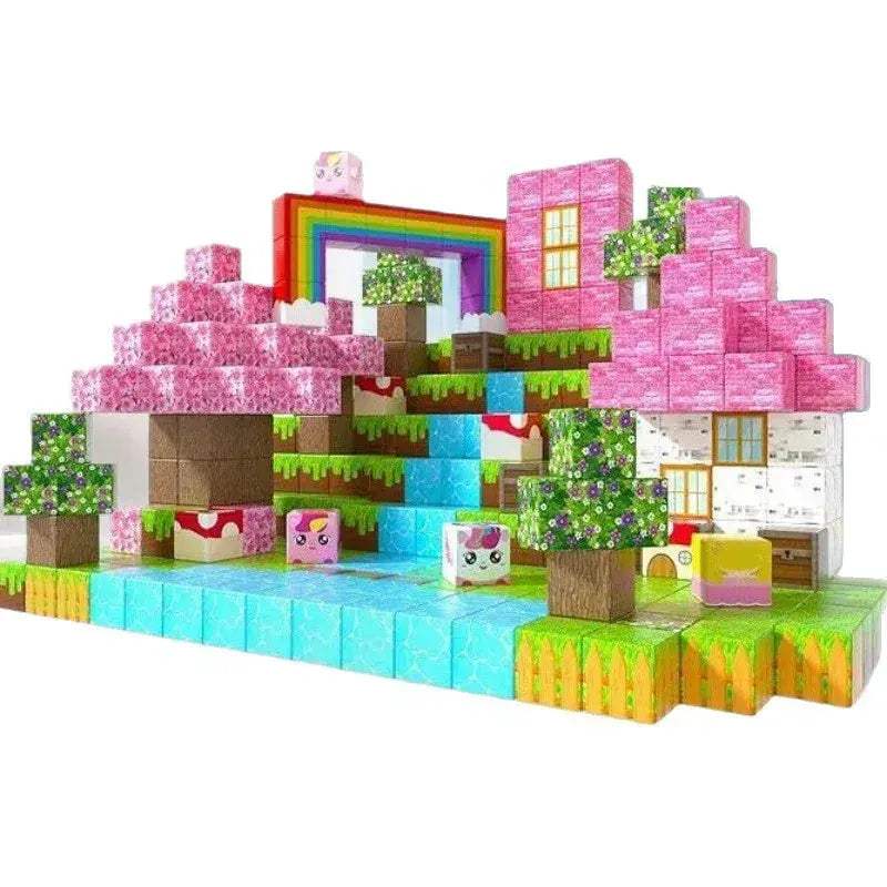 Montessori Magnetic Building Blocks Sensory Stacking Cubes Set - ToylandEU