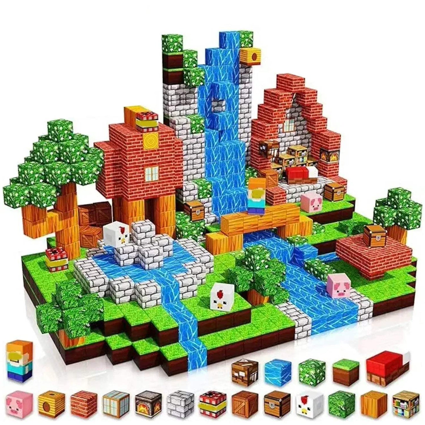 Montessori Magnetic Building Blocks Sensory Stacking Cubes Set - ToylandEU