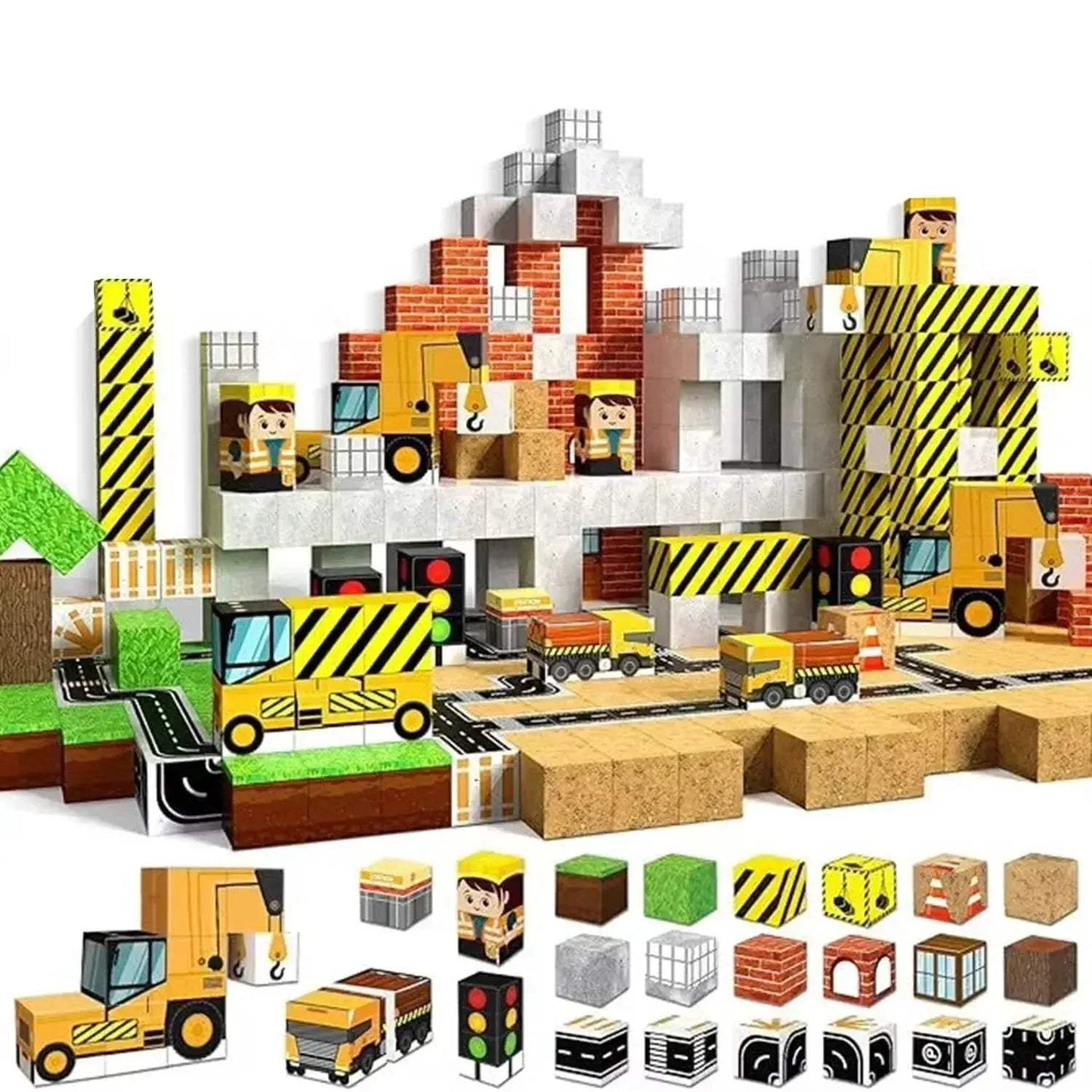 Montessori Magnetic Building Blocks Sensory Stacking Cubes Set - ToylandEU