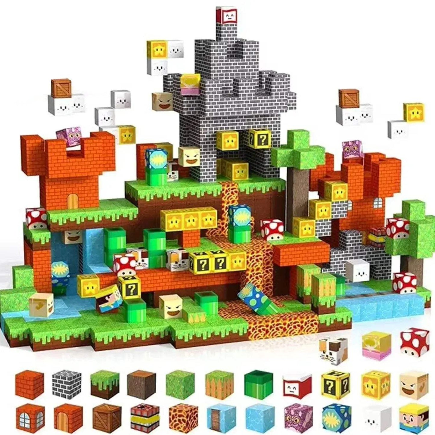 Montessori Magnetic Building Blocks Sensory Stacking Cubes Set - ToylandEU