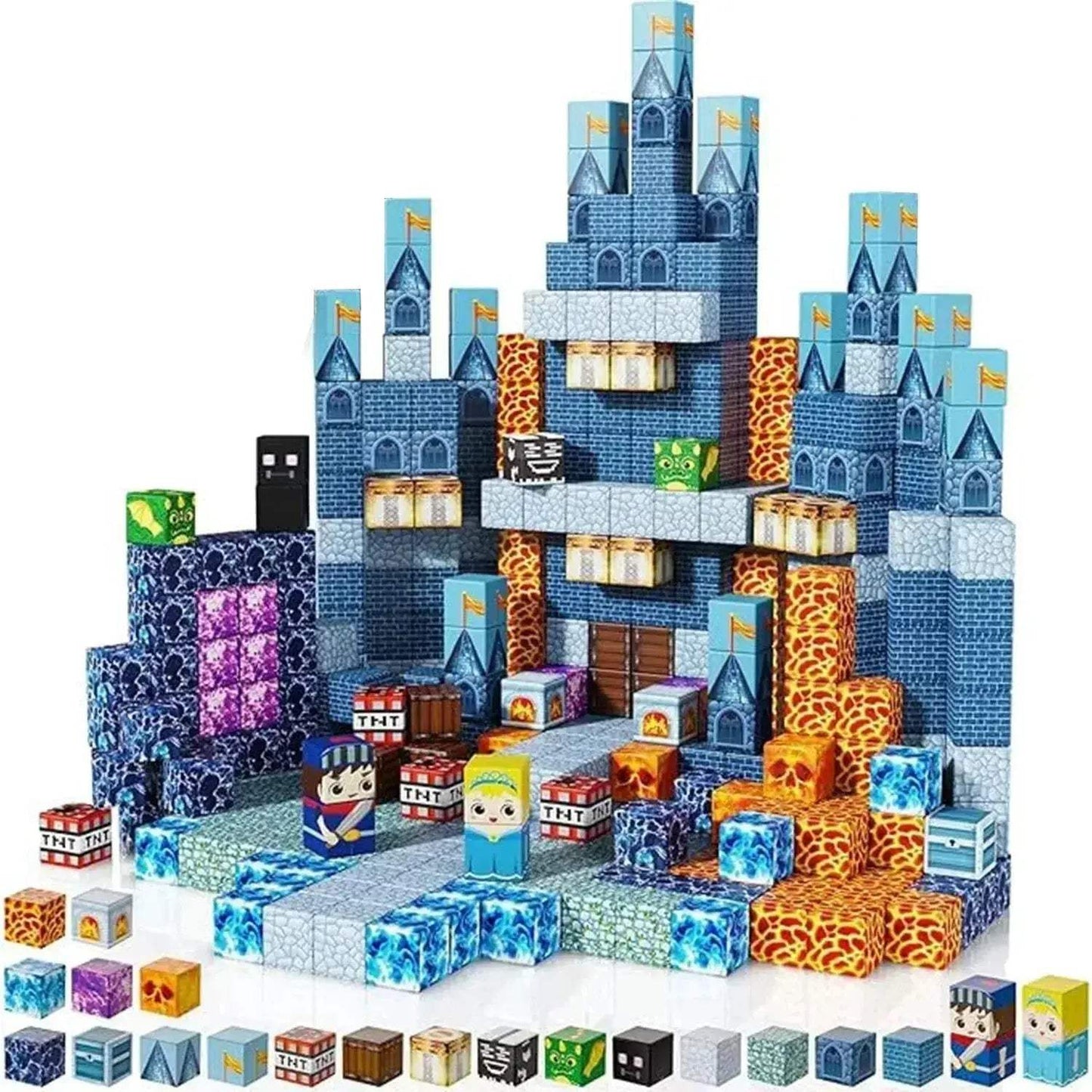 Montessori Magnetic Building Blocks Sensory Stacking Cubes Set - ToylandEU