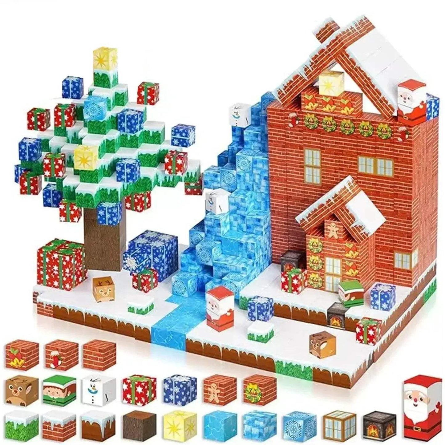 Montessori Magnetic Building Blocks Sensory Stacking Cubes Set - ToylandEU