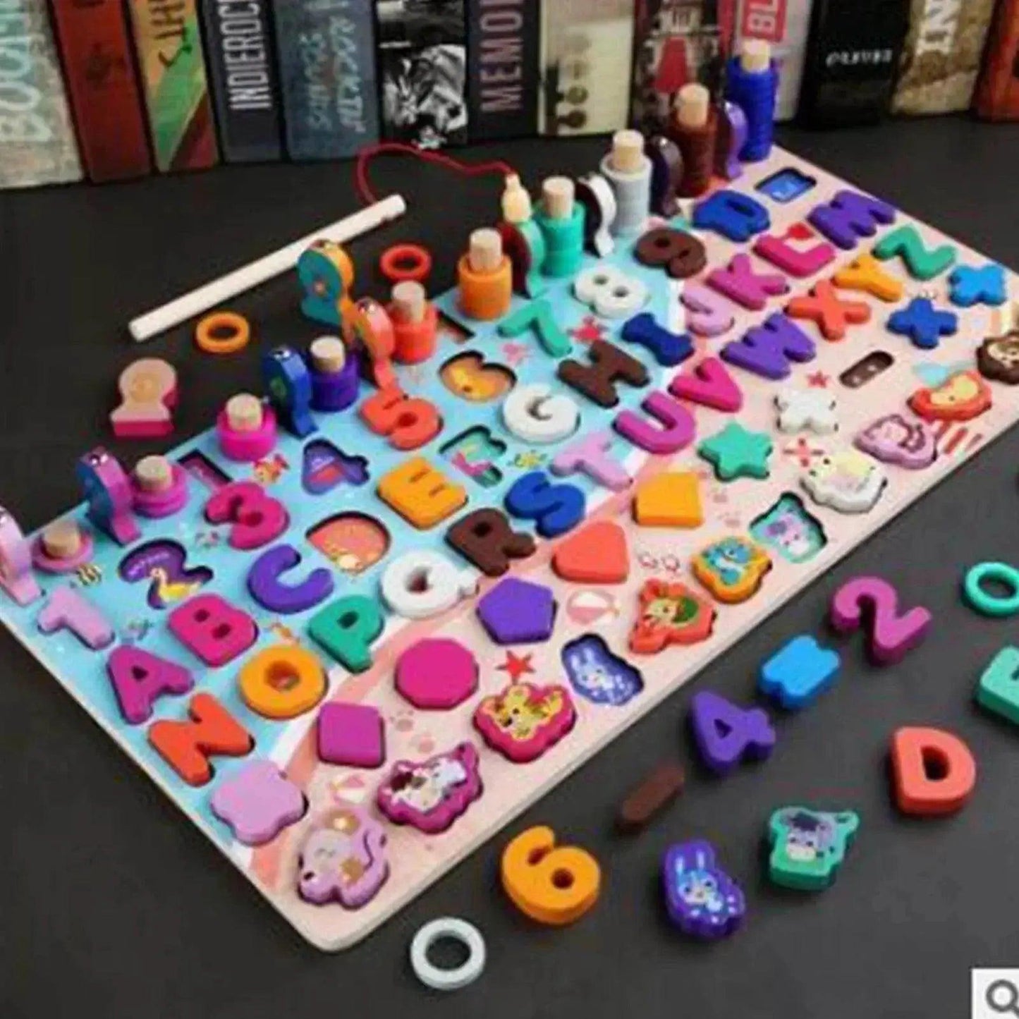 Montessori Math Fishing Board Wooden Learning Toy For Toddlers Ages 1 To 3 Counting Shapes -  ToylandEU™
